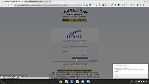 Skyward Password Reset