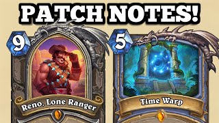 : RENO CARDS REWORKED! All 30+ NERFS and BUFFS revealed including HUGE Wild changes!