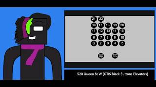 Animated: OTIS Black Buttons Traction Elevators, 520 Queen St W, 🏙️Toronto, ON