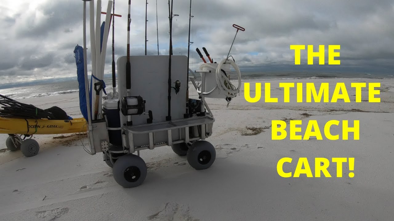 CUSTOM Made Beach Cart- Surf and Land Based Shark Fishing! 