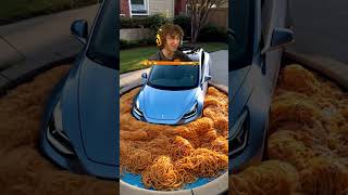Tesla Model 3 vs POOL Full of SPAGHETTI!