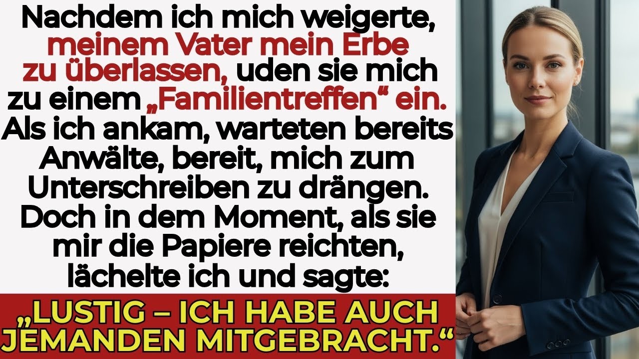 Meine Familie versuchte, mein Vermögen zu stehlen – aber ich kam mit ihrem wichtigsten Kontakt.