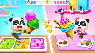 Baby Panda's Ice Cream Game - Ice Cream Challenge: Lightning - Fast Orders - Babybus Games screenshot 1