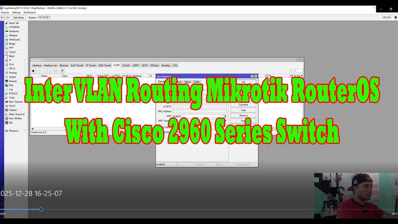 HOME Lab Inter VLAN routing Mikrotik RouterOS with Cisco Switch ...