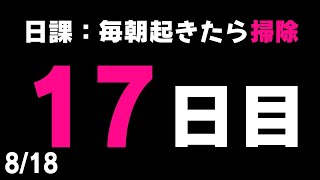 【#毎朝掃除チャレンジ】検証！日課「毎朝起きたら掃除」は本当に実現可能なのか！？１７日目【健屋花那/にじさんじ】