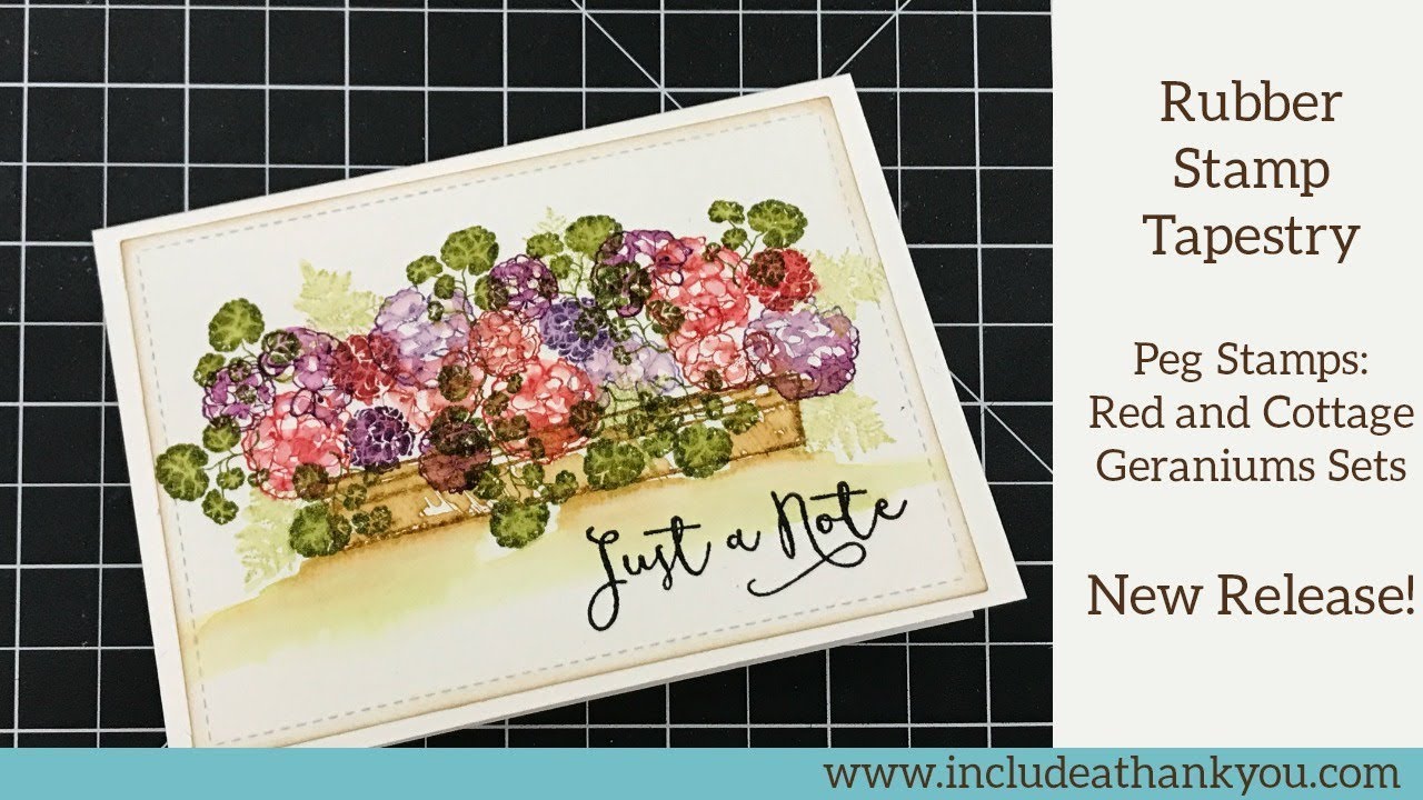 Watercolor your Geraniums! Featuring Rubber Stamp Tapestry Peg