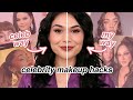 Testing CELEBRITY Makeup Hacks vs. My Normal Routine