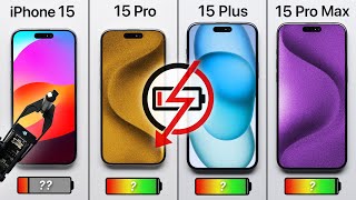 iPhone 15 vs. 15 Plus vs. 15 Pro vs. 15 Pro Max Battery Test