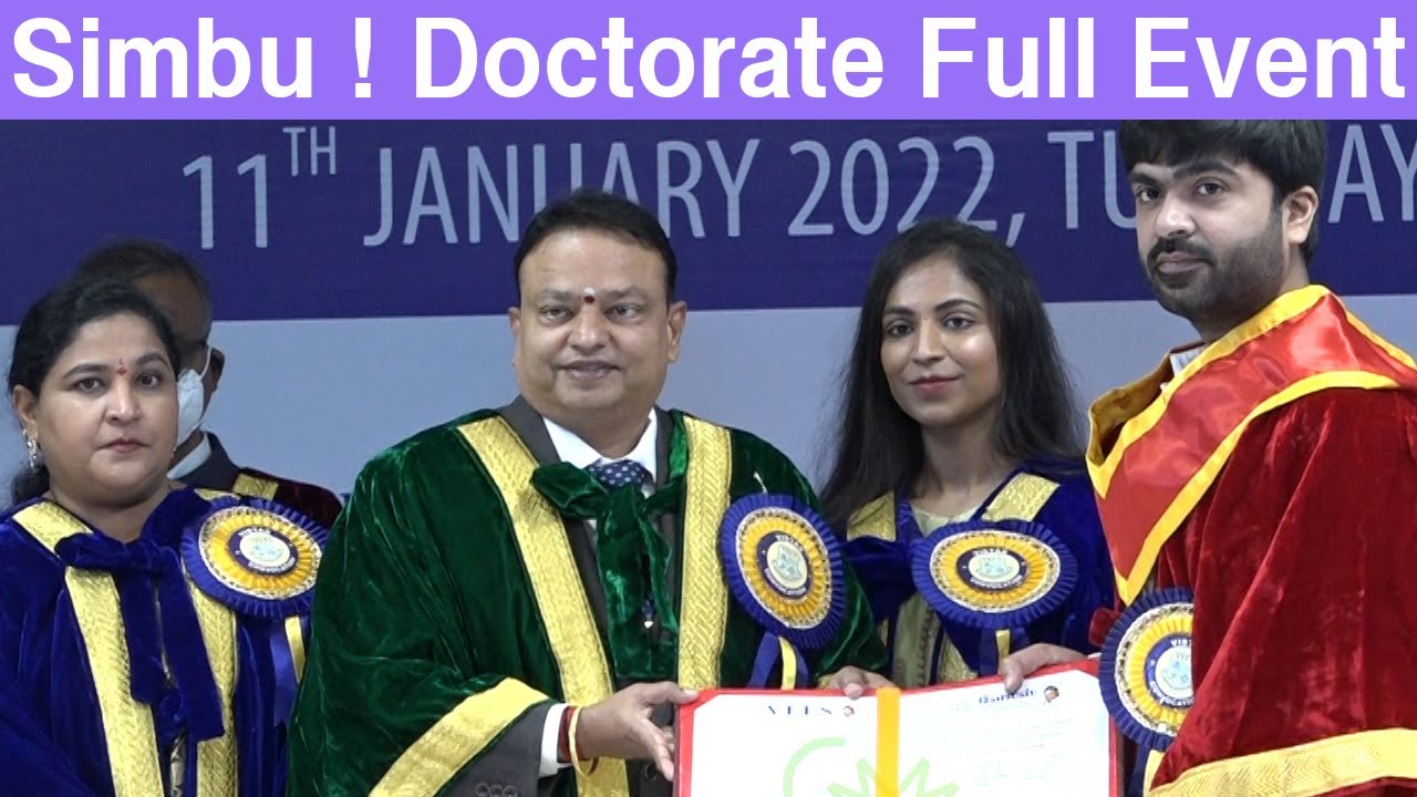 Simbu Receives Doctorate at Vels Institute Doctorate Honouring Event Video | Mariyappan Thangavelu