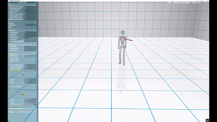 Simulated Biped Locomotion Control