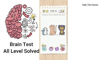 Brain Test - Level 36 - Where is the cat above this text? - SOLVED