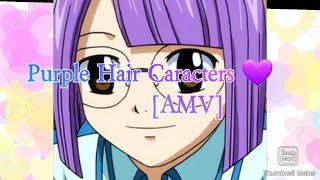 Purple hair Anime characters 💜