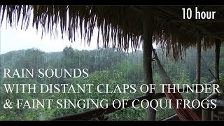10 hour RAIN Sounds with Coqui frogs for Sleeping | Sleep and Relaxation | Rain Forest Nature Sound screenshot 5