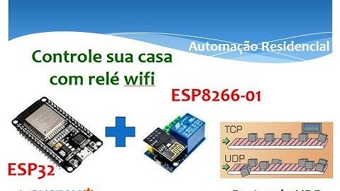 Controle ESP8266-01 com ESP32 com comunicação UDP