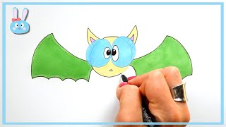 Apprendre à dessiner une chauve-souris - Activité enfant - Tuto
