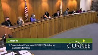 Information Monday, September 20th, 2021 Village of Gurnee Regular Board Meeting Update