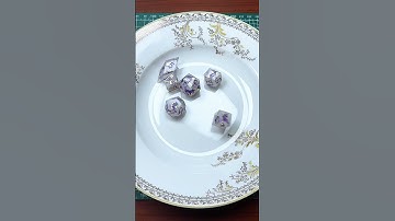 9 Polyhedral Resin DnD Set Dice Celestial Ribbon Edict #dice #ttrpg #dnd #diceset #dnddice