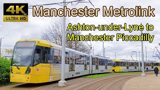 【4K Driver's view】Ashton-under-Lyne to Manchester Piccadilly