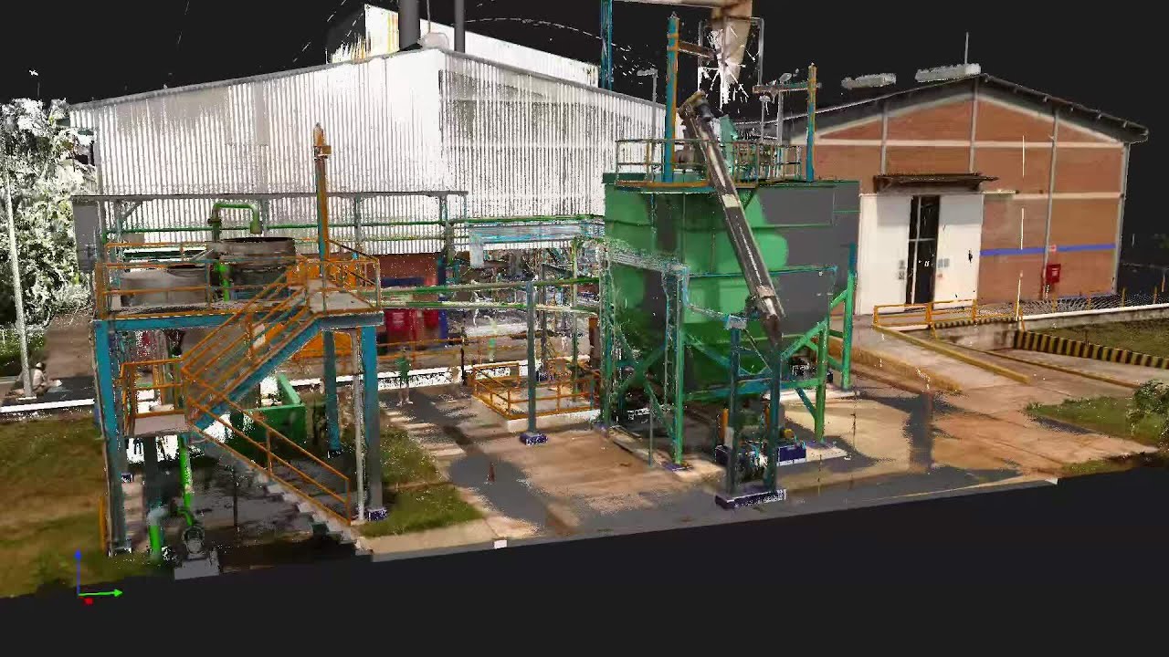 POINT CLOUD FROM 3D LASER SCANNING IN INDUSTRIAL FACILITY - YouTube