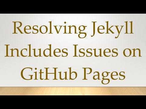 Resolving Jekyll Includes