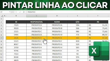 Pintar Linha Inteira ao Clicar | Formatação Condicional Especial no Excel como fazer