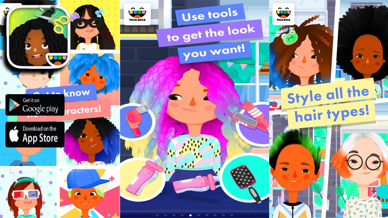 Toca Hair Salon 3 Amazingly Realistic Hair Education Application