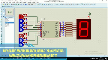 Simulasi Proteus "Pengubah Sandi BCD ke Peraga 7-Segmen"