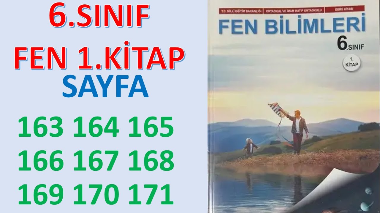 6 SINIF FEN BİLİMLERİ DERS KİTABI 1.kitap SAYFA 163 164 165 166 167 168 169 170 171 meb
