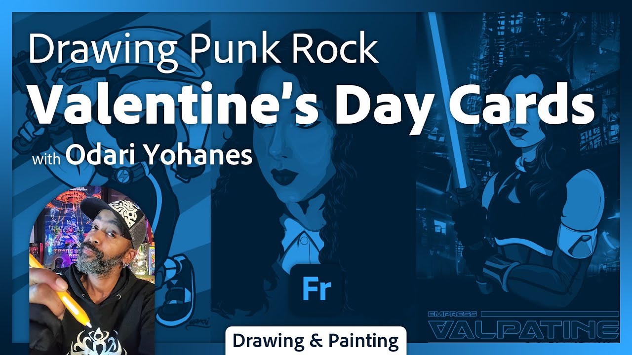 Drawing Valentine’s Day Cards in Adobe Fresco with Odari Yohanes