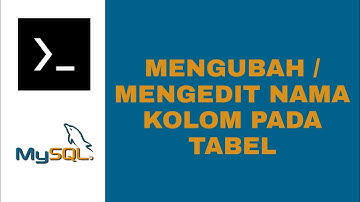 Cara menambah kolom pada tabel MySQL