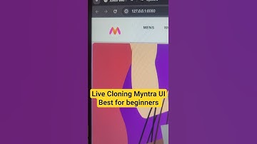 Cloning @myntra  Website LIVE! 🚀 Step-by-Step Tutorial | Best Beginners Project #shorts