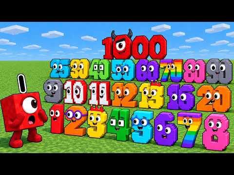 Numberblocks NUMBERS MOD 1 to 1000 in Minecraft!