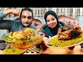 تحدي اكل الفراخ المشويه الحاره المصري ضد الكوري ورز بالكبد والقوانص مع العقاب 