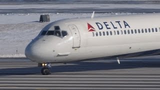 Delta Airlines Md-90-30 N922Dx Takeoff Runway 3L Dtw