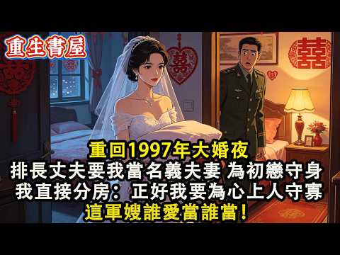 【重生爽文】重回1997年大婚夜 排長丈夫要我當名義夫妻為初戀守身 我直接分房:正好我要為心上人守寡 這軍嫂誰愛當誰當!#小說 #重生 #爽文#動漫 #故事 #動畫