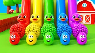 Colorful Balls & Eggs with Ducklings | Learn Color while enjoying Nursery Rhymes | Lulu & Friends