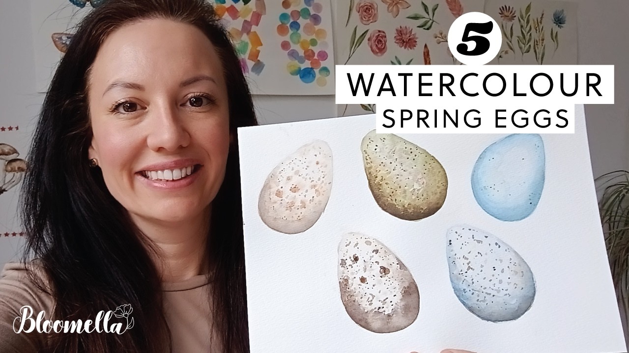 Watercolour Bird Eggs Tutorial | 5 Easy Spring Nature Studies for ...