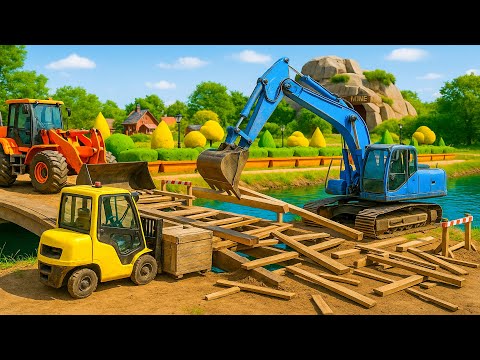 Hidromek Excavator Loading Trucks And  operator View