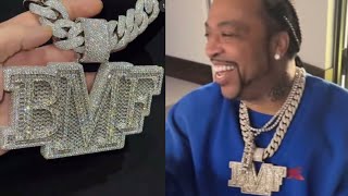 Lil Meech Let His Father Wear His Million Dollar BMF Diamond Chain As They Prepare For His Concert😤💎