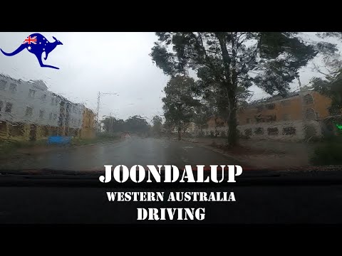 Driving in the Joondalup , Perth Australia - morning Rain - [4K]