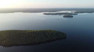 Drone Sights Near Ridge Area Over Lake Saimaa Near Village Of Punkaharju Savonlinna, Finland 20.6.22