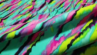 Vibrant Abstract Print Nylon Spandex Fabric