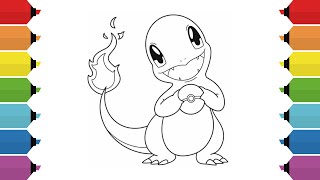 Coloring Pokemon Charmander Coloring Page