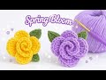 Easy Crochet Flower Tutorial 🌸 |Make Mini Flowers For Hair Accessories | Crochet Rose #Rose #diy