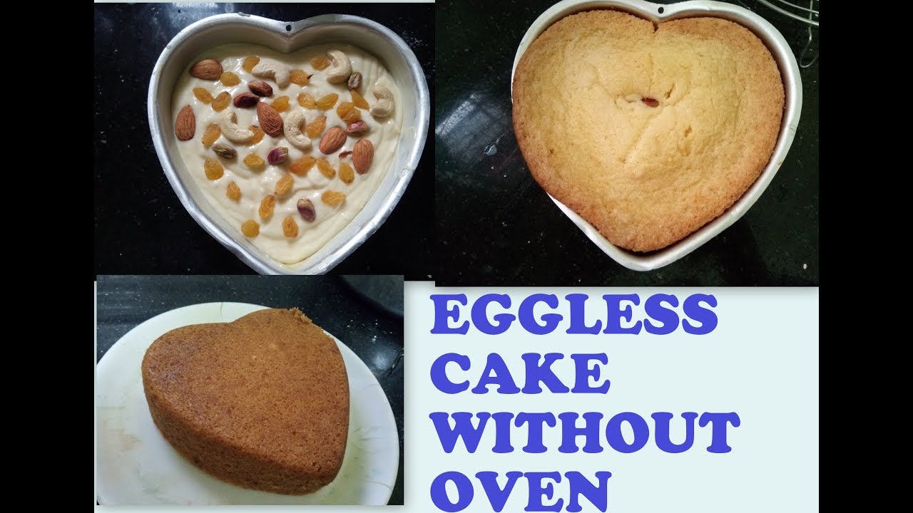 Eggless vanilla cake in cooker Soft cake without oven YouTube
