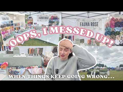 MARKET DAY VLOG🌷WAS IT A DISASTER!?🪡🧵Selling my handmade items! Small business DITL!🌻 Fauna Rose ☆