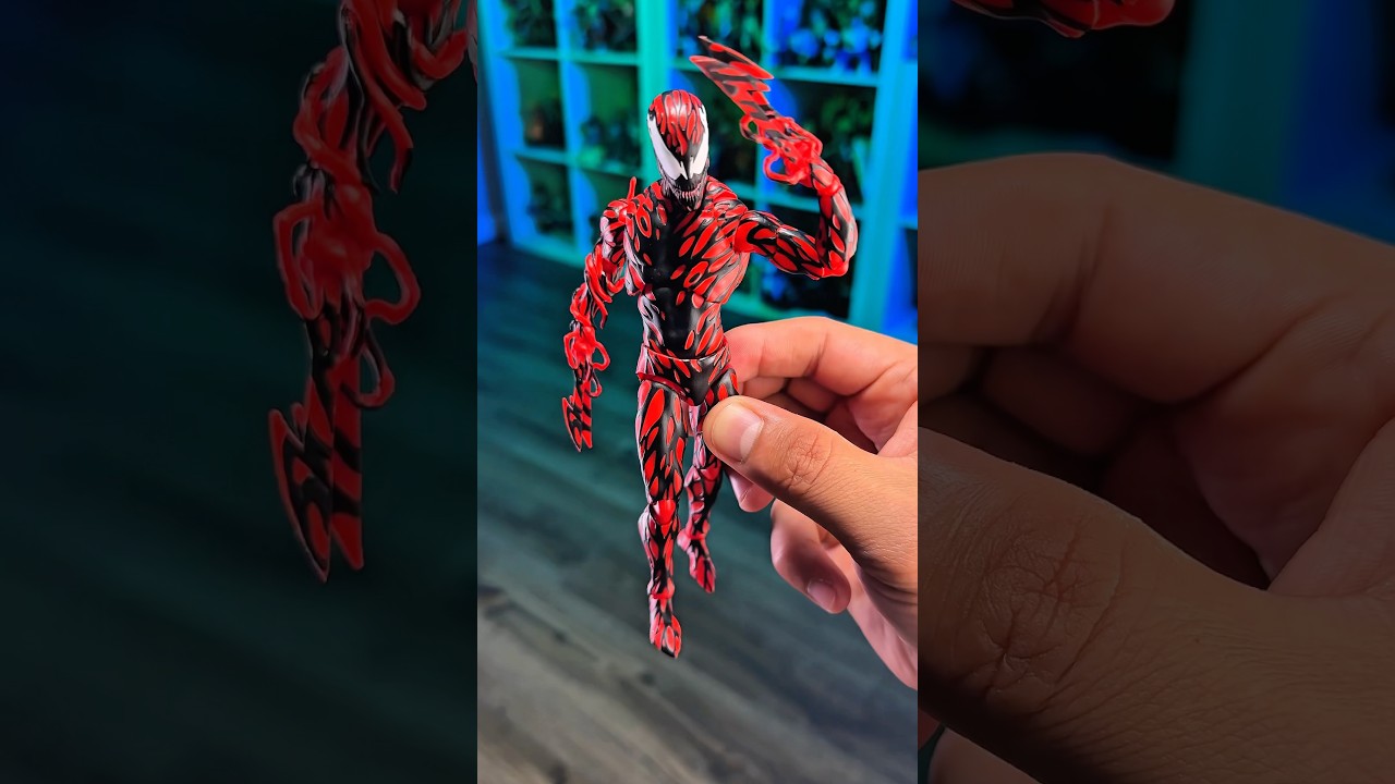 Mafex 118 Spider-man villain Carnage action figure unboxing video.  