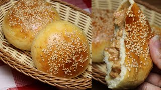 Chicken Buns Recipe , Homemade Buns Recipe,