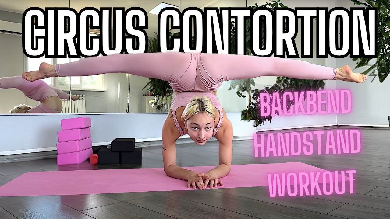 Челлендж: стойка на руках с прогибом назад и поперечный шпагат! Освойте трюк с медленным цирковым...