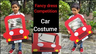 How To Make Cardboard Car For Kids Fancy Dress Competition||Car Costume For Kids|| Vehicle Costume||
